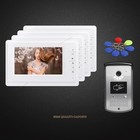 7inch Wired Video Door Entry Phone Call System with Keyfobs Unlocking Camera