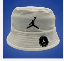 Jordan Jumpman Big Kids Boys Youth Bucket Hat - White  NEW 