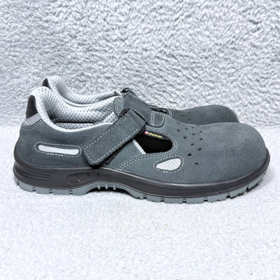 Demar Neo 7030 Mens 42 US Size 9 Safety Sandals Shoes Gray Green Suede Steel Toe