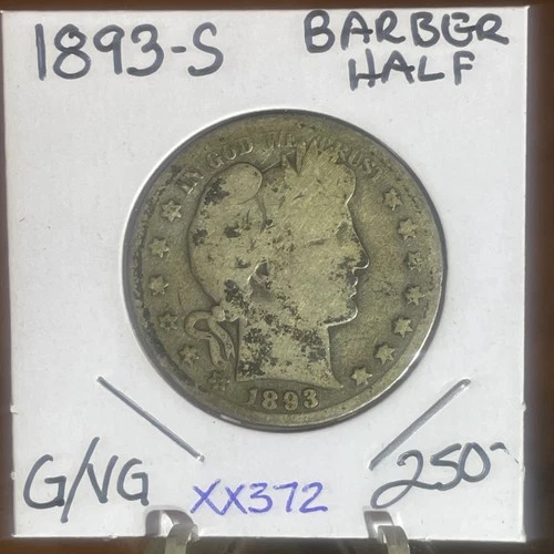 1893 S SEMI KEY BARBER HALF  In Good++/VeryGood Condition XX372