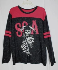 SONS OF ANARCHY Shirt Men XL SAMCRO Motorcycle Reaper Cotton Distressed NWOT