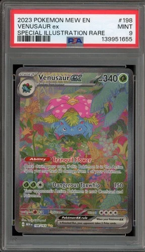 Pokemon Venusaur ex 151 MEW EN Special Illustration Rare #198 PSA 9 Mint
