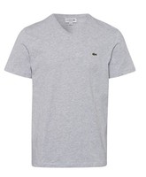 Original Lacoste T-Shirt V-Ausschnitt GrößE 4 Grau Regular Fit Np: 55,00€