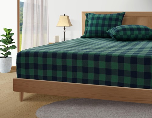 Cotton Flannel Queen Sheet Set - Brushed for Extra Softness - Lightweight Que... - Picture 3 of 5