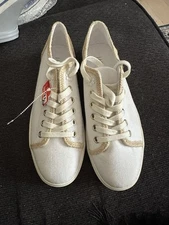 Jack Rogers Lia Shoes Size 9.5B Women's White Rope Casual Sneakers**see Notes**