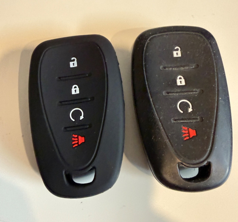 2pcs 4 Button Remote Smart Key Fob Silicone Case Cover Keyless w/Engine Starter