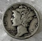 1944-D 10C Mercury Dime WW II War Time