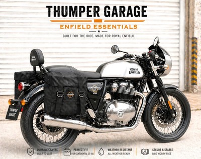 BLACK PANNIER BAGS FIT FOR ROYAL ENFIELD CONTINENTAL GT 650