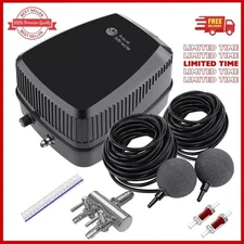 Pond Air Pump Koi Pond Aerator Pond Bubbler for Outdoor Ponds up ...