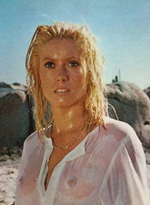CATHERINE DENEUVE SEXY BUSTY SEE-THRU WET SHIRT PHOTO 1960S