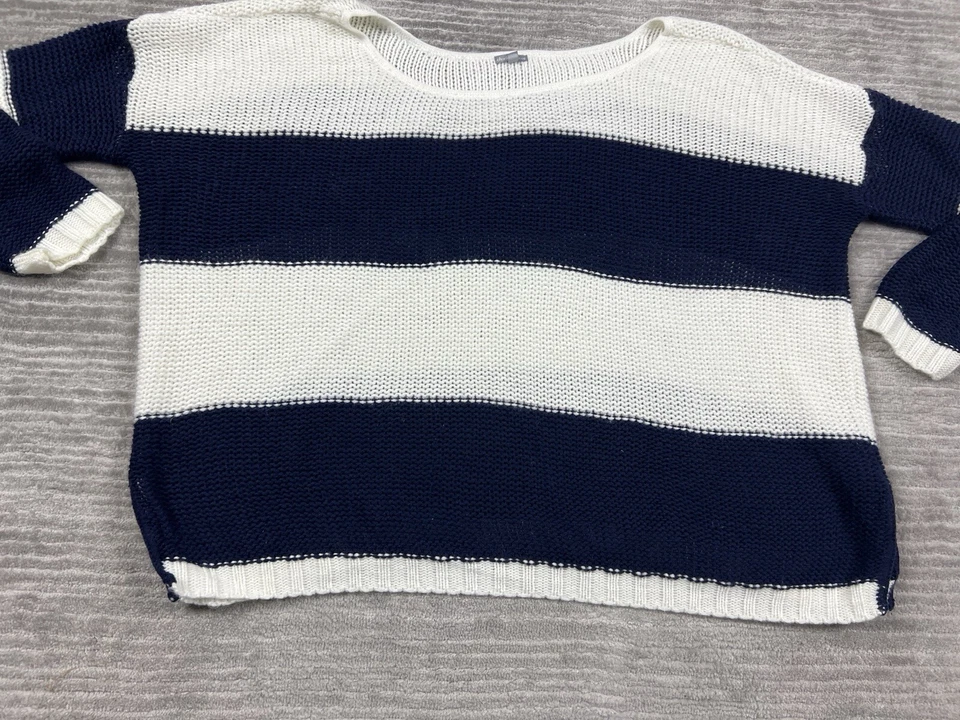 Suéter Charlotte Russe para mujer grande a rayas manga larga acrílico Foto 3 de 4