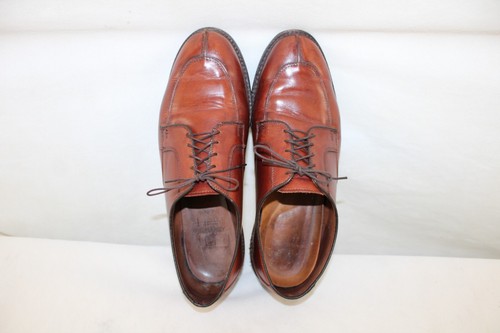 Allen Edmonds Mens 11 E Ashton Split Toe Brown Apron Toe Derby 1608 FOR REPAIR - Picture 8 of 18