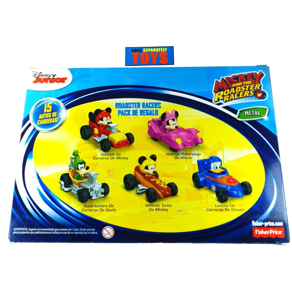 Mickey And The Roadster Racers 5 PACK set de regalo coches de metal fundido a presión Disney Foto 3 de 3