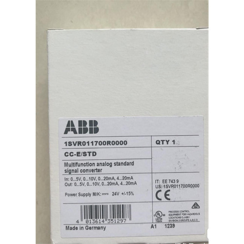 CC E STD ABB 1SVR011700R0000 Signal Converter Brand New In Box Spot Cc e std abb 1svr011700r0000 signal converter brand new in box spot