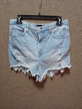 Women's Jean Shorts Size 9 Distressed Button Fly High-Rise By BBJ
