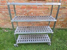 Stainless Steel 4 Tier Rack Catering Shelf Storage Wheels E & R Moffat Scotland