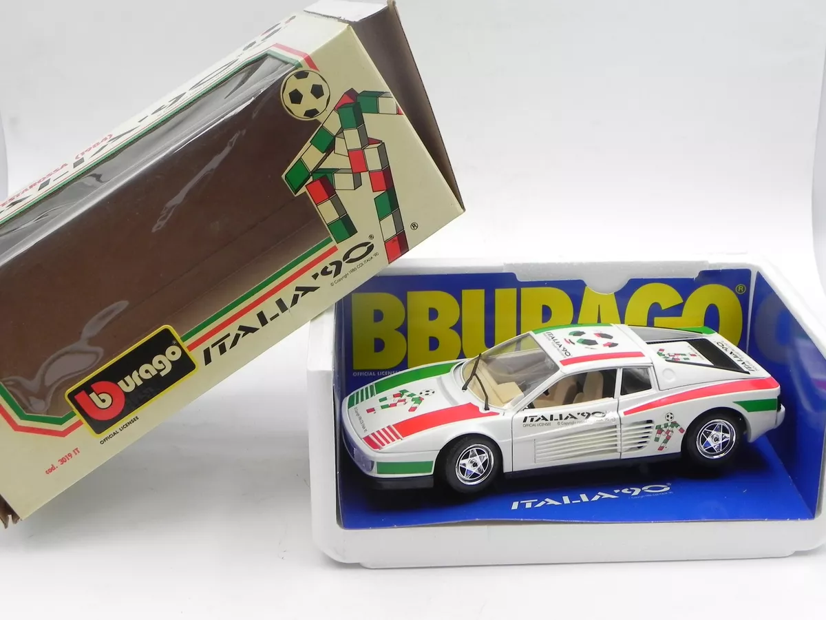 Burago Ferrari Testarossa ITALY 90 1/18 World Cup 1990 BBurago 3019IT