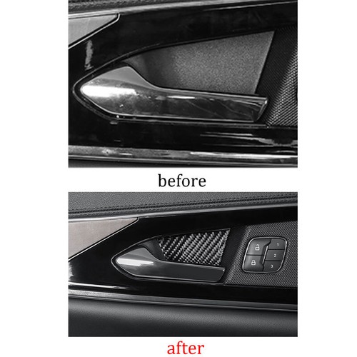 For Lincoln Nautilus 2019-2022 Real Carbon Fiber Inner Door Bowl Cover Trim 4PCS - Bild 3 von 6