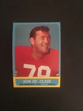 1963 TOPPS FOOTBALL HG SETBREAK #140 BOB ST CLAIR NM-MT
