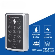 125KHz RFID Access Control Keypad EM Card Reader DoorLock Opener Keyboard System