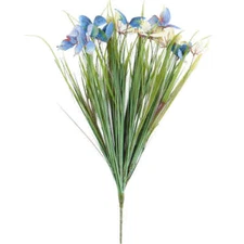 Factory Direct Craft Blue Purple Yellow Artificial Butterfly Bush | 2 Piece