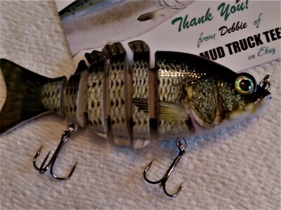 4'' Multi Jointed Bass Fishing Lure Bait Swimbait Bass pike walleye musky Bowfin