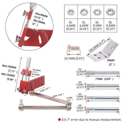 Lawn Mower Blade Sharpener For Model 5005 15°-45° Adjustable Red