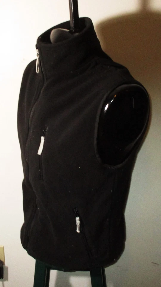 ActiVheat 黑色全拉链加热抓绒背心 S 码 — 第 4/4 张图片