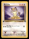1999 Pokemon Jungle 1st Edition #56 Meowth NM/MT
