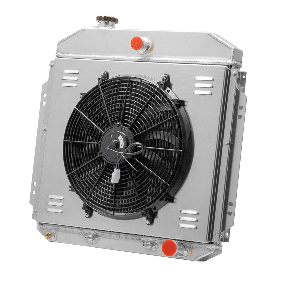 3 Row Radiator Shroud Fan FIT 1957-1960 Ford F-100 Chevy Configuration 3.6L,4.4L Foto 3 de 4