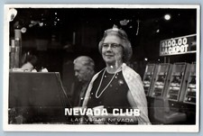 Las Vegas Nevada NV Postcard Nevada Club Casino Slot Machine c1940 RPPC Photo