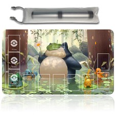 NUEVO Pokemon Snorlax Alfombra de Juego con Zonas de Cartas Bolsa Gratis Juego de Goma Alfombra de Juego de Juego de Cartas Coleccionables