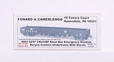 Funaro & Camerlengo 6921 CNJ / CRP 52’ 6” Steel War Emergency Gondola W/ Decals