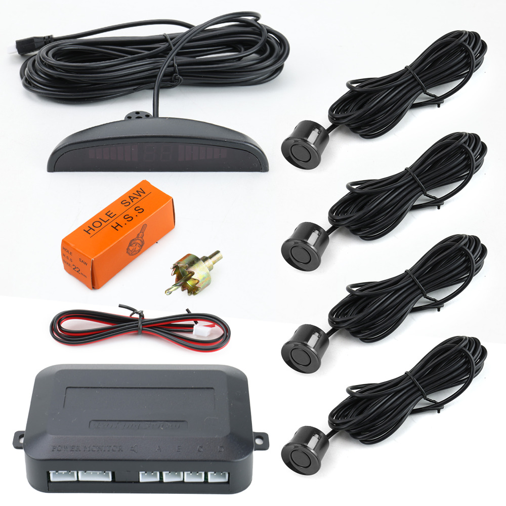 Parking Sensor Detector de carro Display de LED automático Kit de sensor de  estacionamento Assistência reversa Monitor de radar de backup Detector de  carro de estacionamento