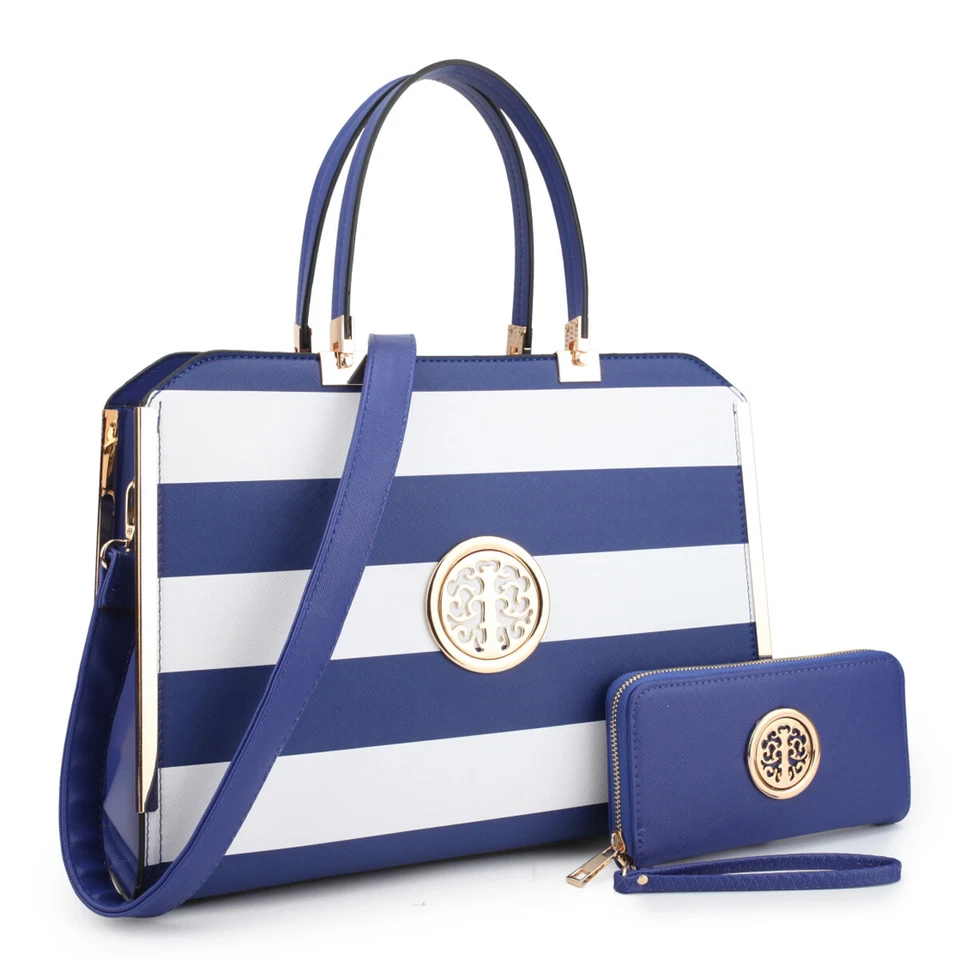 Women Faux Croco Leather Handbags Classic Medium Purse with Matching Wallet  - Image 2 of 4