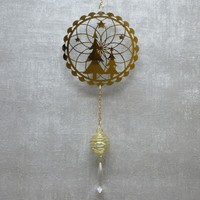 Formano Deko HäNger Tanne Weihnachtsbaum Gold Weihnachten Winter