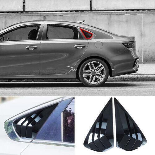 Kia Forte Gloss Black Side Window Louver Shutter 2pc 2019-2023