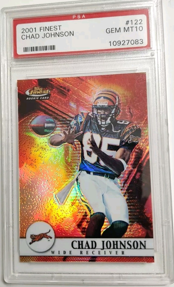 2001 TOPPS FINEST CHAD JOHNSON ROOKIE 4/1000 PSA 10