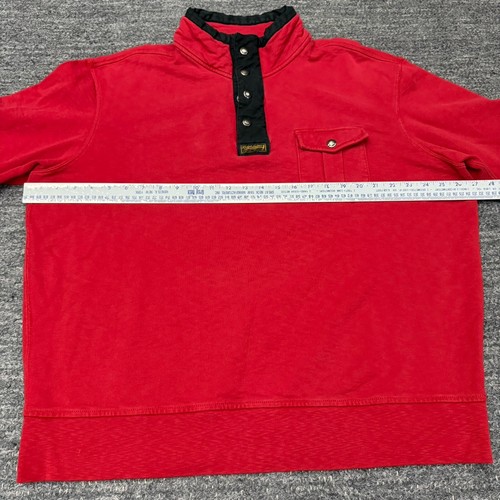 Vintage Ralph Lauren Polo Sweatshirt Men 2XL XXL Quarter Zip Talon Snap Military - Picture 3 of 10