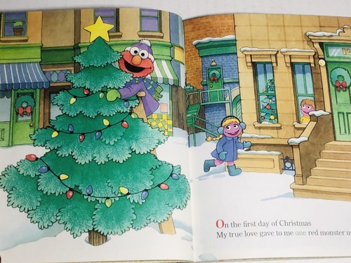 Vintage 1996 Elmo’s 12 Days Of Christmas Little Golden Book Sesame Street V Good - 第 4/7 張圖片