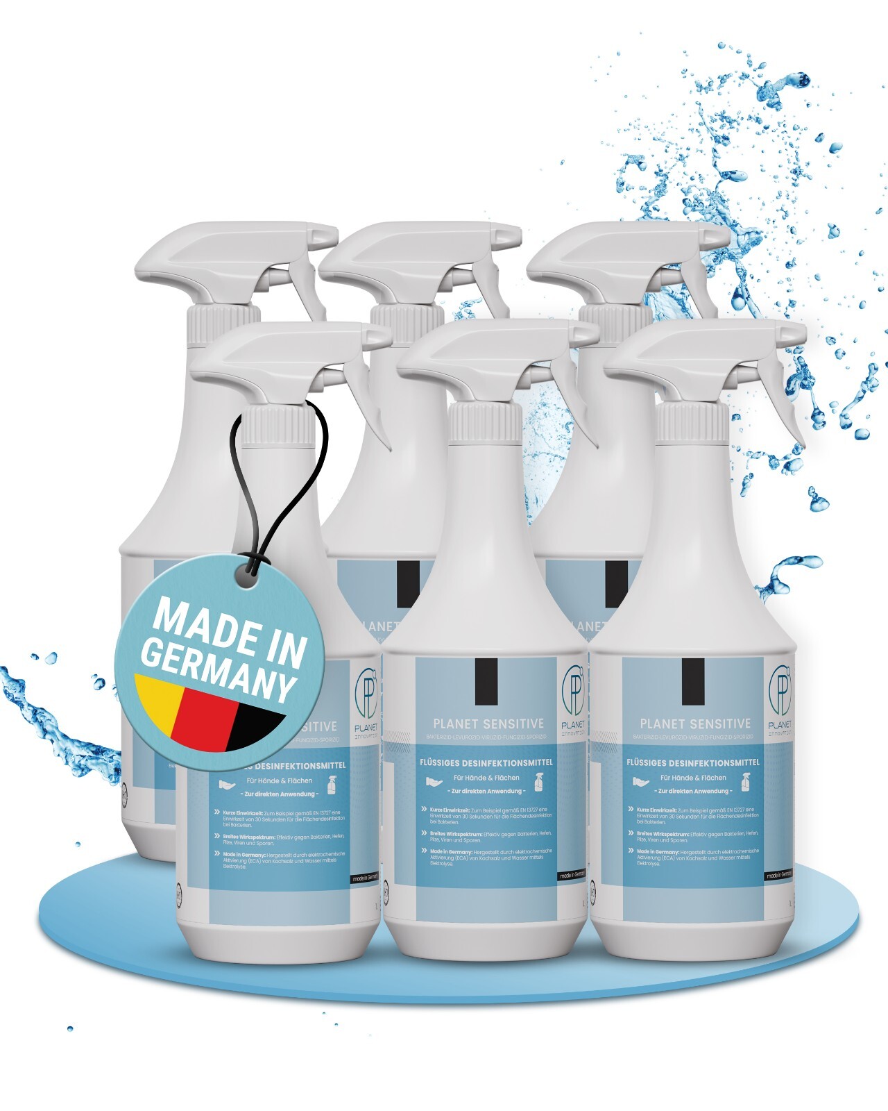 Planet Sensitive® - 6x1L alkoholfreies Desinfektionsmittel für Hände & Flächen