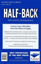 E. Gerber 100 CURRENT (Modern) Half Back 24pt Acid-Free Backing Boards 675HB