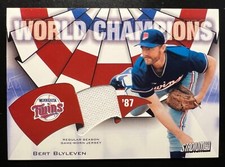 2002 Stadium Club World Champion Relics #WCBB Bert Blyleven Jersey Twins