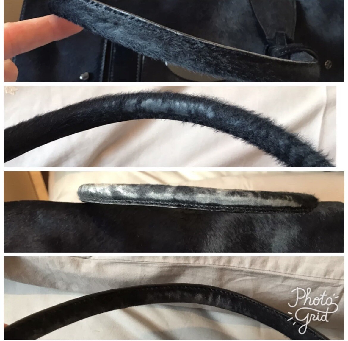 Rare Ltd Ed Mulberry Peace And Love Bayswater - Midnight Calf Hair image 9