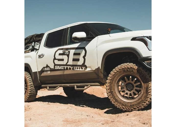 Smittybilt Nerf Step For 16-23 Toyota Tacoma Crew Cab Textured Round Black - Imagem 2 de 4