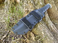 KA-BAR D2 EXTREME Custom Kydex Sheath Scout Carry, Pancake, Paracord (Blk)