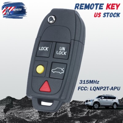 for Volvo S60 S80 XC90 XC70 V70 Flip Smart Key Remote Fob LQNP2T-APU ID48 Chip