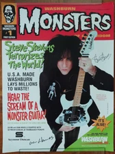 1993 Original Washburn Monster Guitar Promo poster Steve Stevens SIGNED w/COA