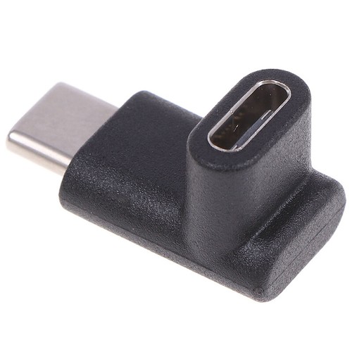 Right Down Angle 90 Degree USB 3.1 Type C Male To Female USB-C Adapter Converter - Picture 5 of 14