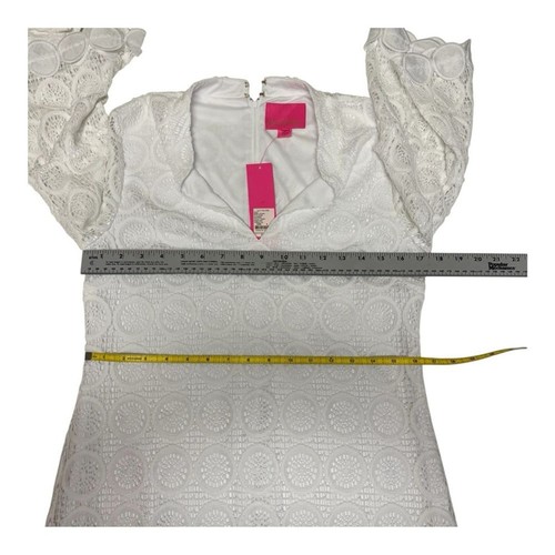 NWT Lilly Pulitzer Resort White Zanzibar Lace Shift Dress Size 8 - 第 8/9 張圖片